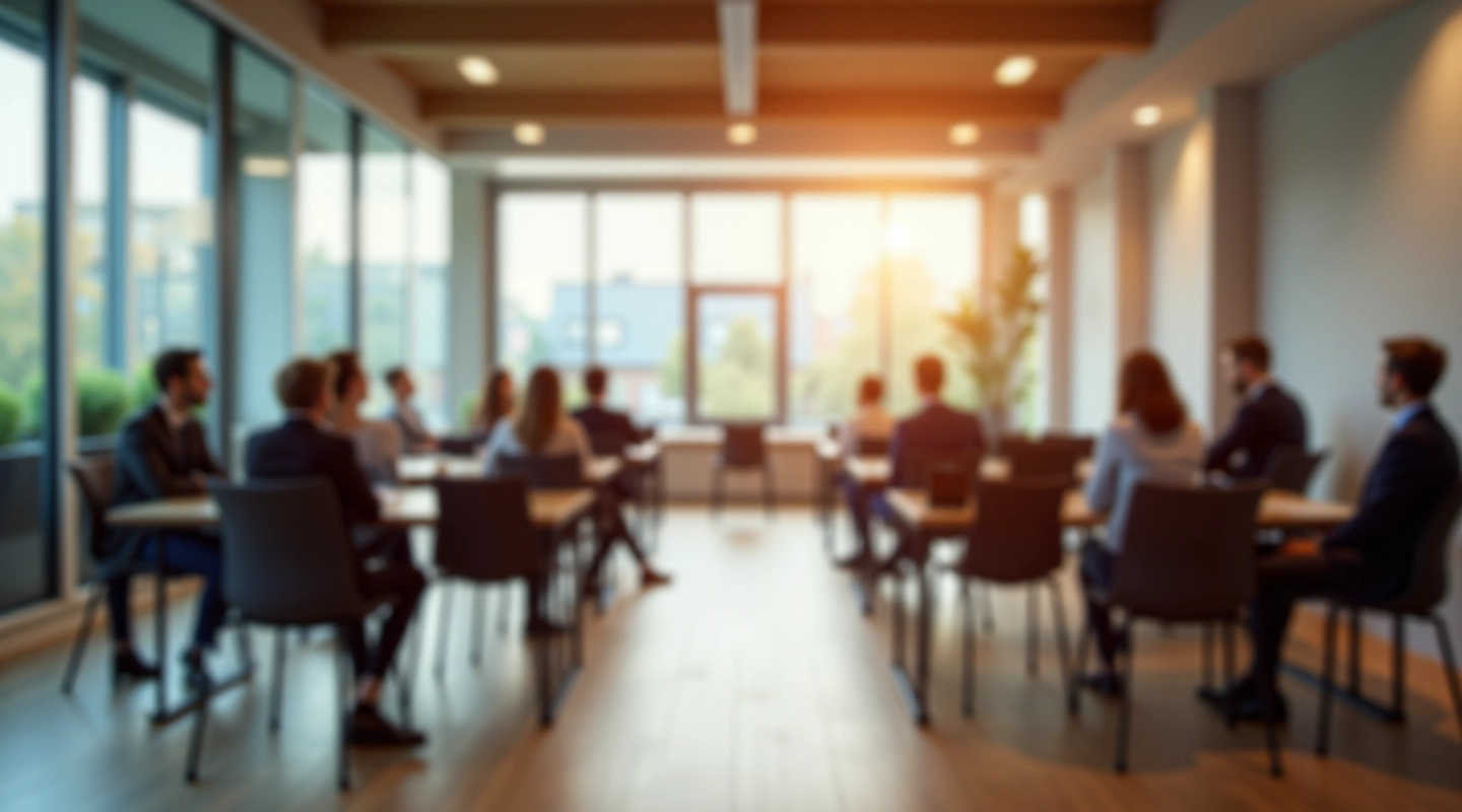 Professioneel trainingsruimte voor conflictoplossing, goed verlicht, modern interieur